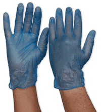 GLOVE BLUE VINYL POWDER FREE LGE -BOX 100