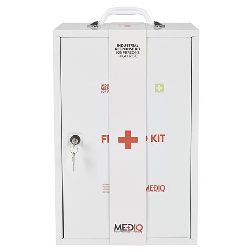 INDUSTRIAL RESPONSE FIRST AID KIT -METAL CABINET 1-25 PEOPLE