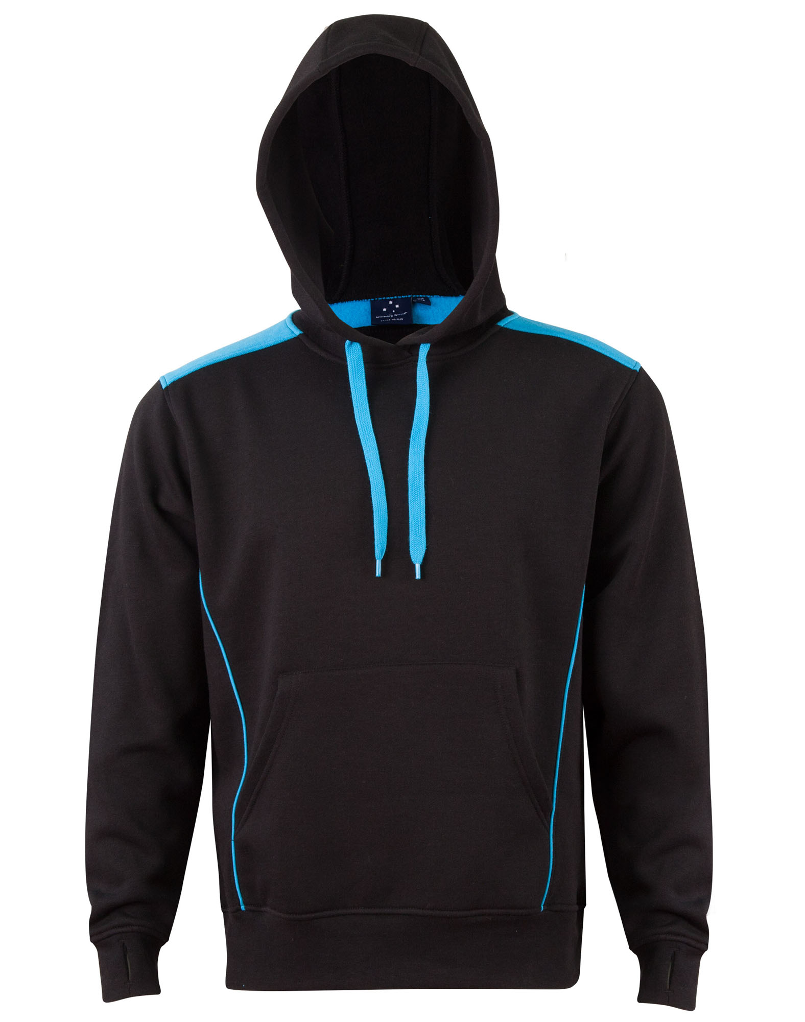 CROXTON HOODIE UNISEX 2XL - COTTON BLEND BACK AQUA BLUE