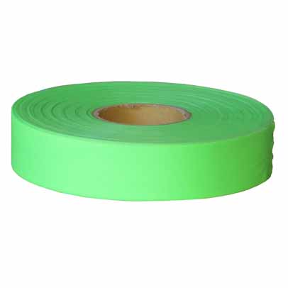 FLAGGING FLUORO GREEN 25mm x 75m