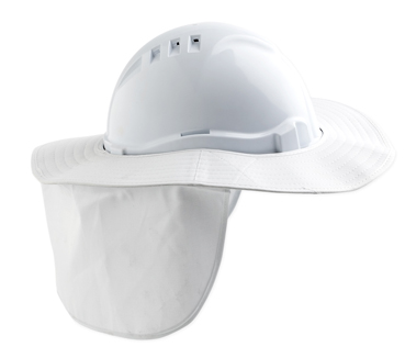 HARD HAT BRIM WHITE FABRIC V6 & V9 