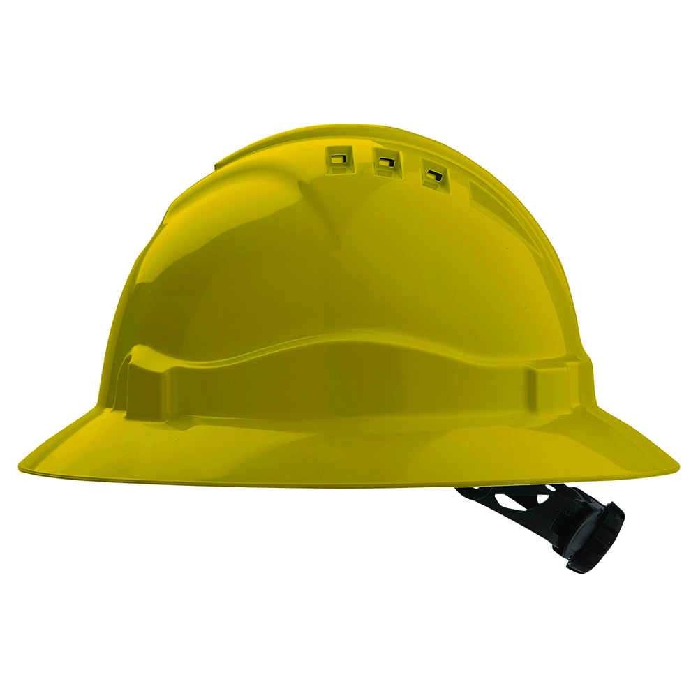 HARD HAT VENTED V6 FULL BRIM YELLOW 