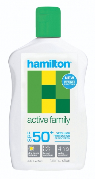 HAMILSUN SUNSCREEN ACTIVE FAMILY SPF50+ LOTION 125mL