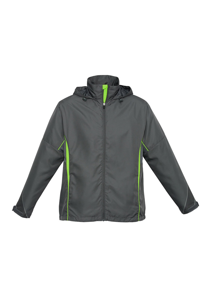 JACKET RAZOR GREY/LIME SIZE 2XL -STOW-AWAY HOOD