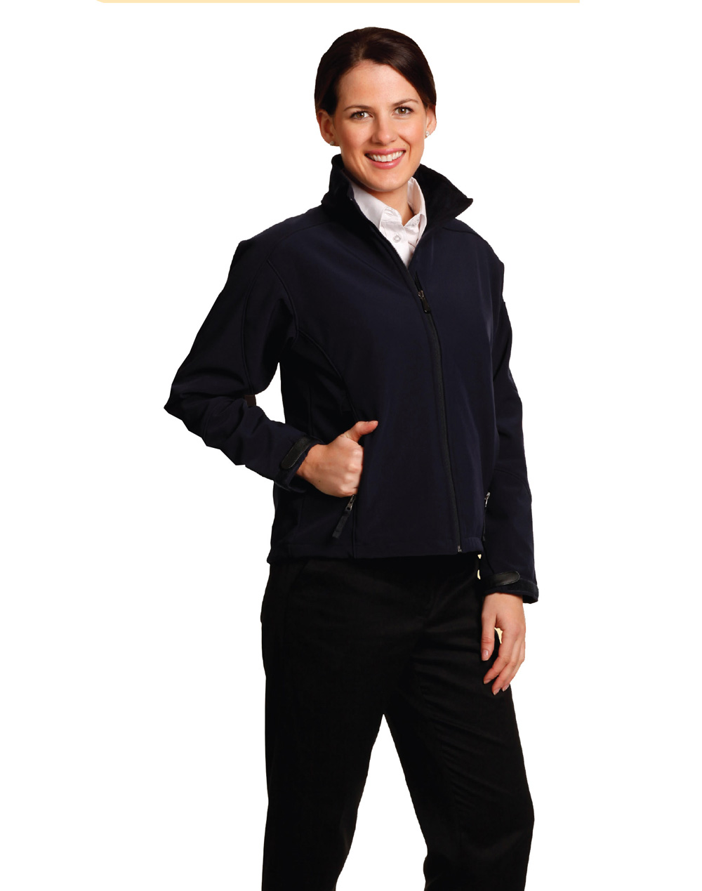 LADIES SOFTSHELL JACKET BLACK S10 