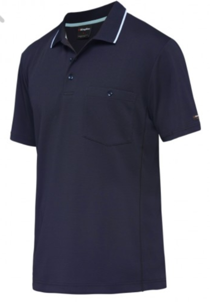 POLO HYPERFREEZE S/S NAVY 2XL -165GSM, 100% POLYESTER