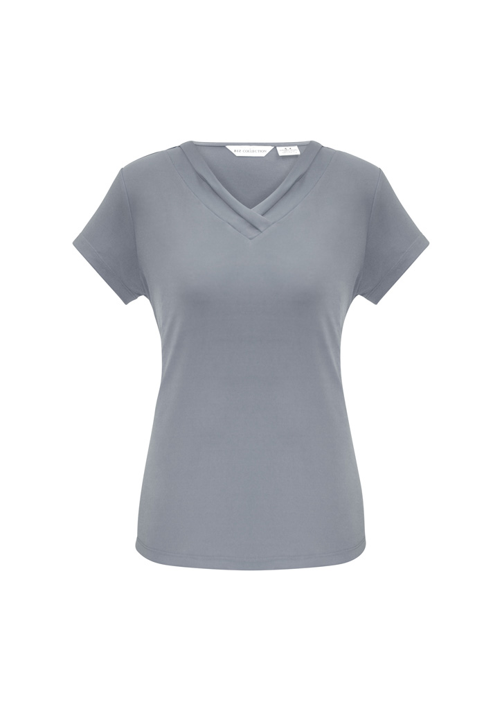 TOP LADIES LANA S/S SILVER SIZE 10 