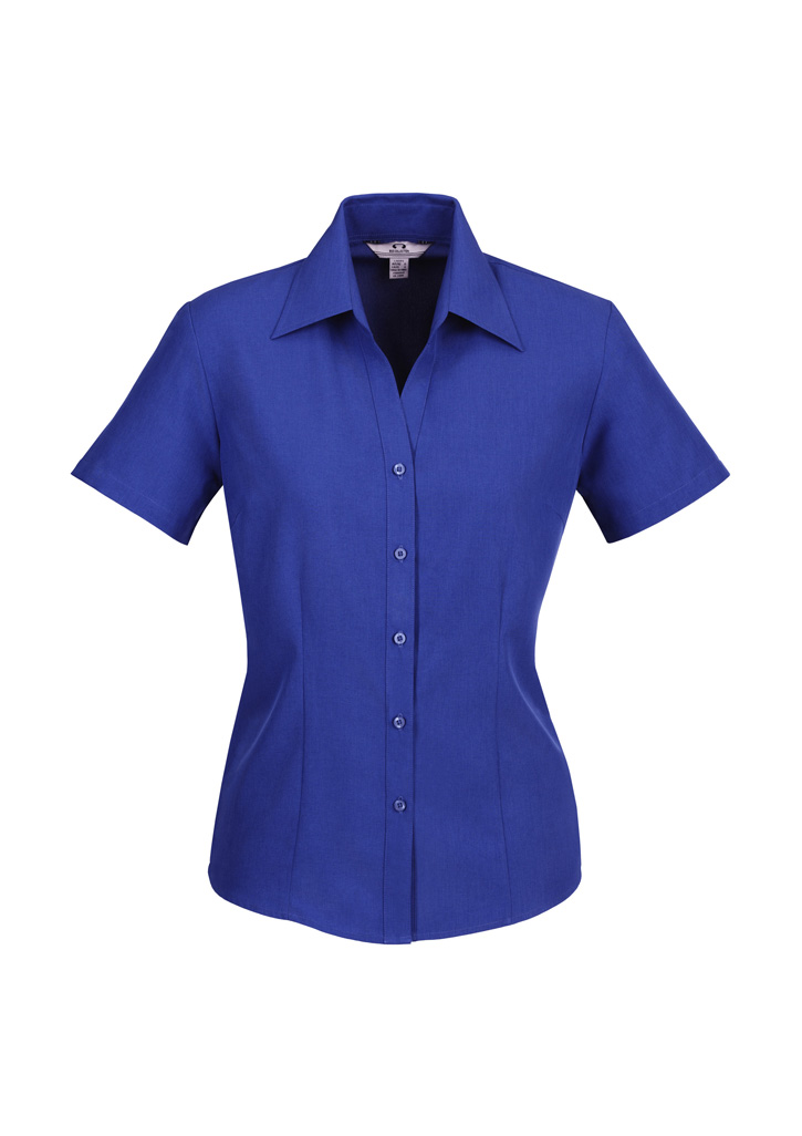 LADIES PLAIN OASIS S/SLEEVE S10 -ELECTRIC BLUE