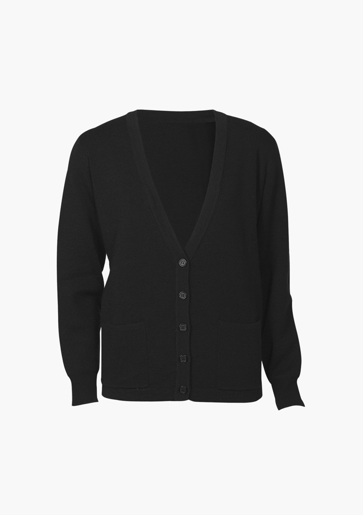 CARDIGAN LADIES WOOLMIX BLACK 