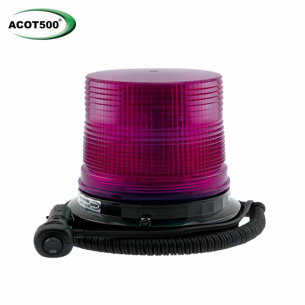 Large LED Beacon Magenta Magnetic Ba -12-24V