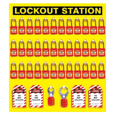 36 LOCK- OPEN LOCKOUT STATION - WITH CONTENTS