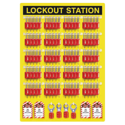 100 LOCK LOCKOUT STATION - WITH CONTENTS