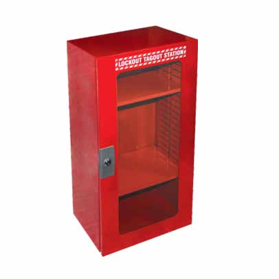 LOCKOUT TAGOUT STATION STANDING - CLEAR FACIA