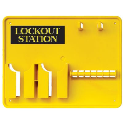 7 LOCK- OPEN LOCKOUT STATION - STATION ONLY 292mm x 394mm