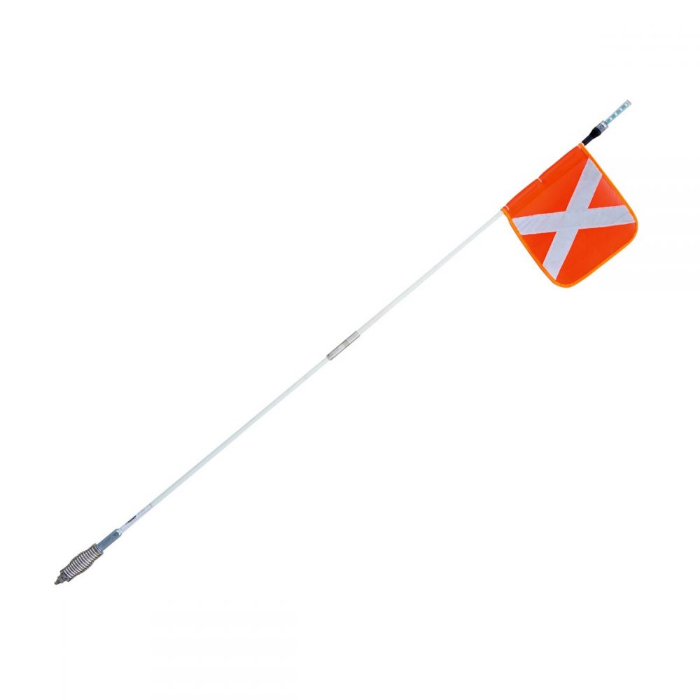 VEHICLE AERIAL WHIP 1.8M WITH FLAG  WITH SPRING BASE