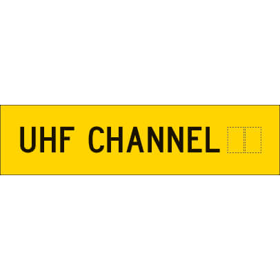 UHF CHANNEL XX CORFLUTE CLASS 1 -1200 X 300