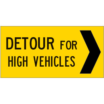 DETOUR HIGH VEHICLE RIGHT CORFLUTE -1200 X 600 CLASS 1