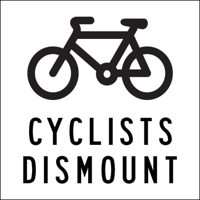 CYCLISTS DISMOUNT CORFLUTE CLASS 1 -600 X 600