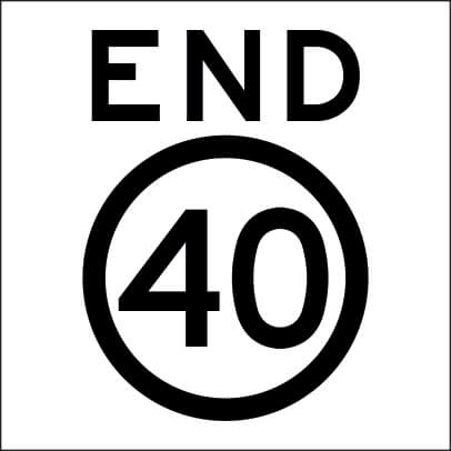 END SPEED LIMIT 40 CORFLUTE CLASS 1 -600 X 600