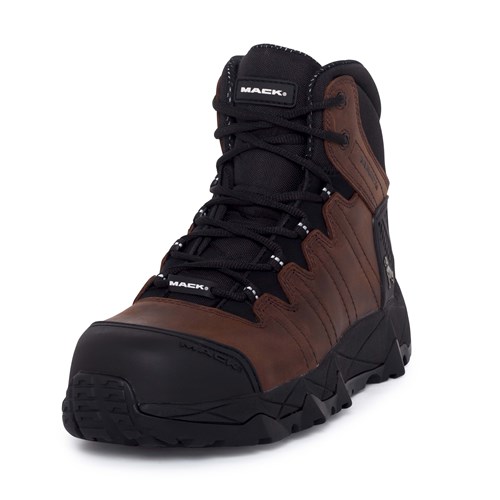 MACK OCTANE LACE-UP BROWN 10 -160MM, SCUFF CAP, COMPOSITE TOE