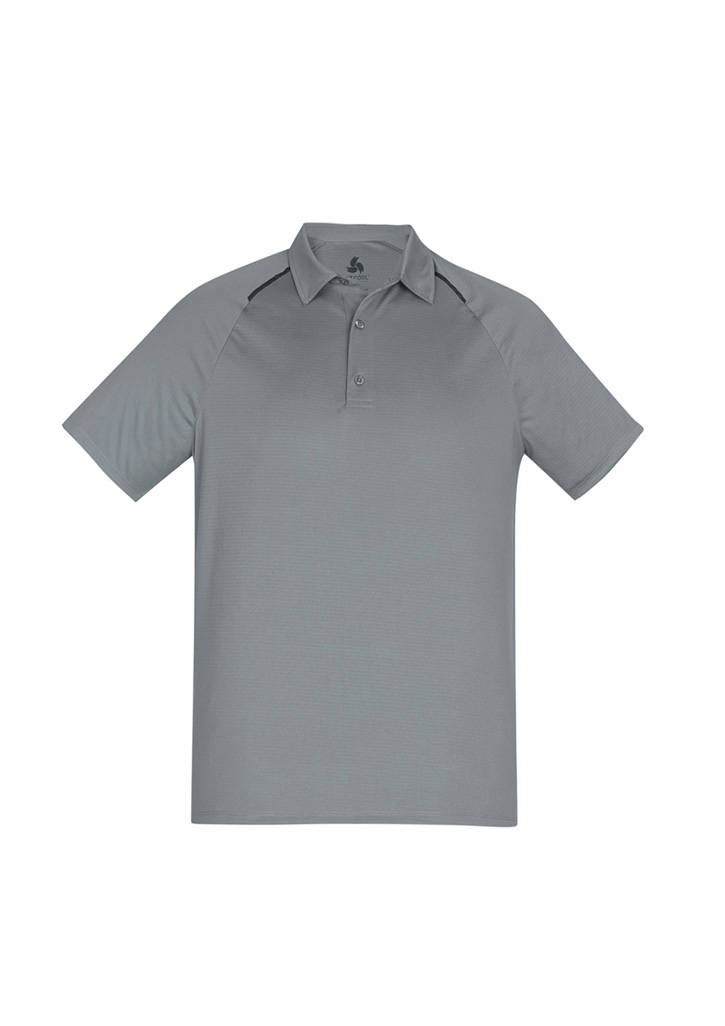 POLO MENS ACADEMY SILV/CHARC 2XL -155gsm BIZCOOL FABRIC