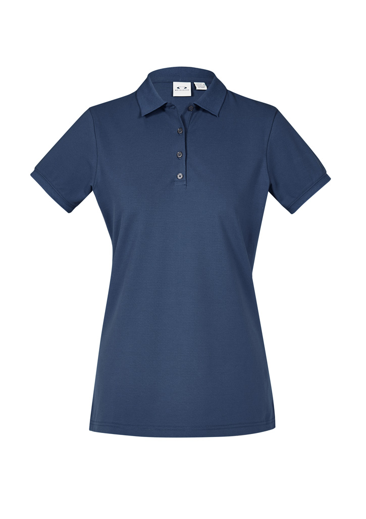 POLO LADIES CITY S/S MINERAL BLUE S1 -95% COTTON 5% ELASTANE 190gsm