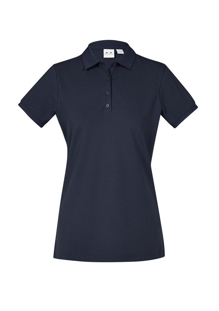 POLO LADIES CITY S/S NAVY S10 -95% COTTON 5% ELASTANE 190gsm