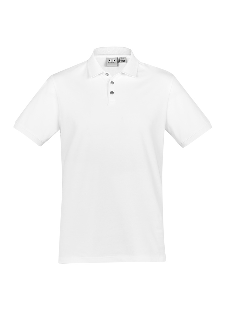 POLO MENS CITY S/S WHITE SIZE 2XL -95% COTTON 5% ELASTANE 190gsm