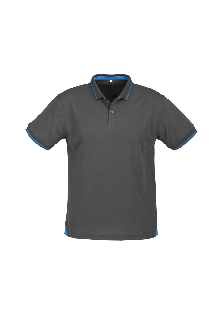 POLO MENS JET STEELGREY/CYAN LGE 