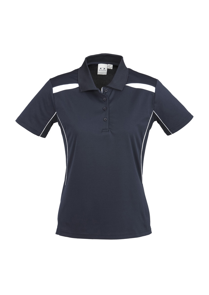 POLO LADIES UNITED NAVY/WHITE S10 -155gsm BIZCOOL