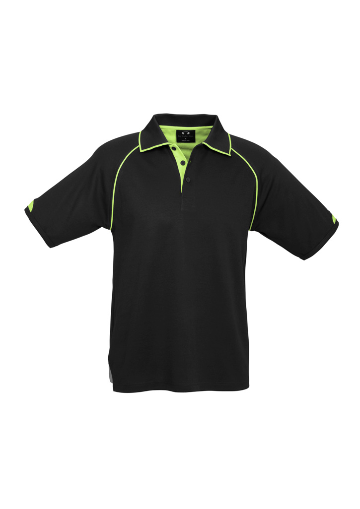 POLO FUSION BLACK/FLUORO LIME XL 