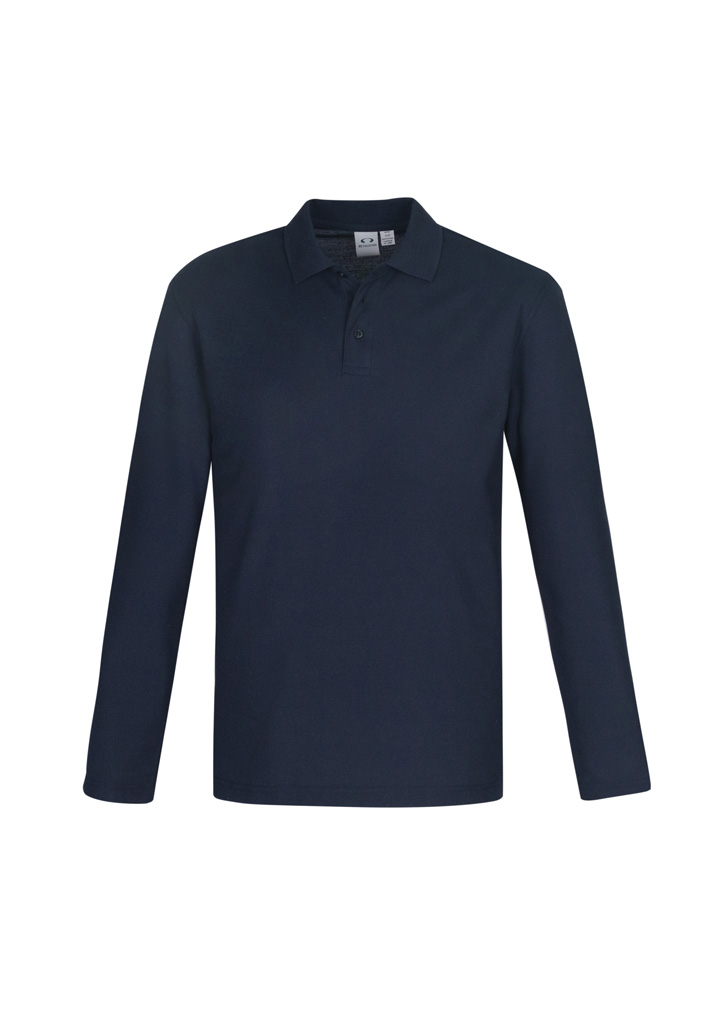 POLO L/S CREW MEN NAVY SIZES 2XL -65% POLYESTER 35% COTTON PIQUE