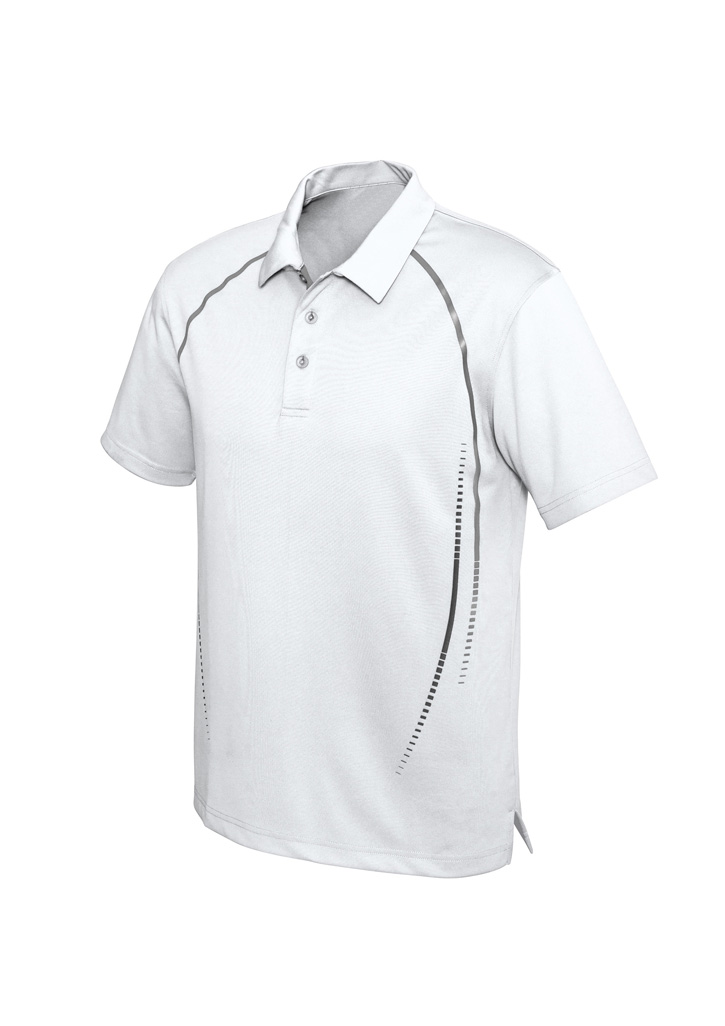 POLO MENS CYBER S/S W/S 2XL -WHITE SILVER 100% POLESTER