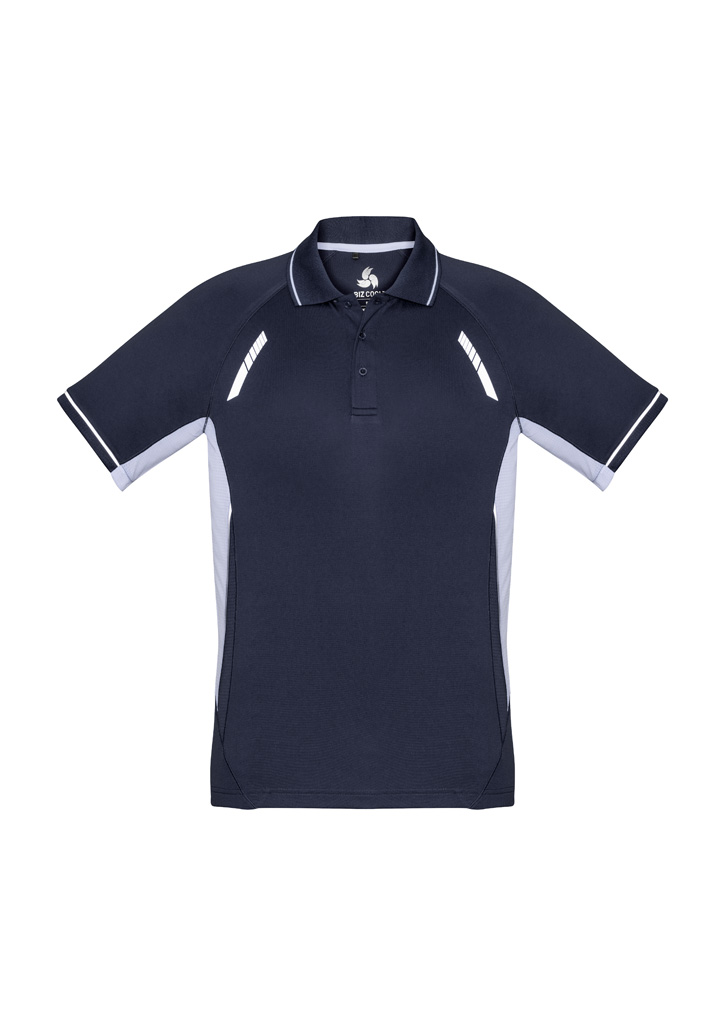 POLO MENS RENEGADE NAVY/WHITE 2XL - 155GSM BIZCOOL FABRIC