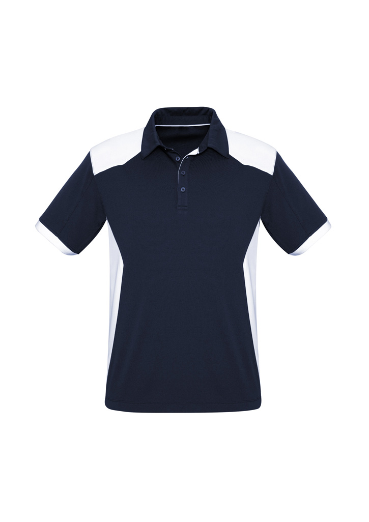 POLO MENS RIVAL NAVY/WHITE 2XL - 155GSM BIZCOOL FABRIC