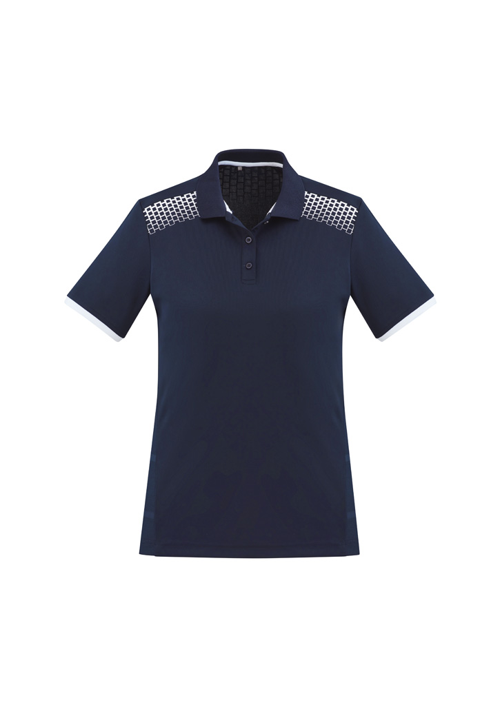 POLO LADIES GALAXY NAVY/WITE S10 - 155GSM BIZCOOL FABRIC