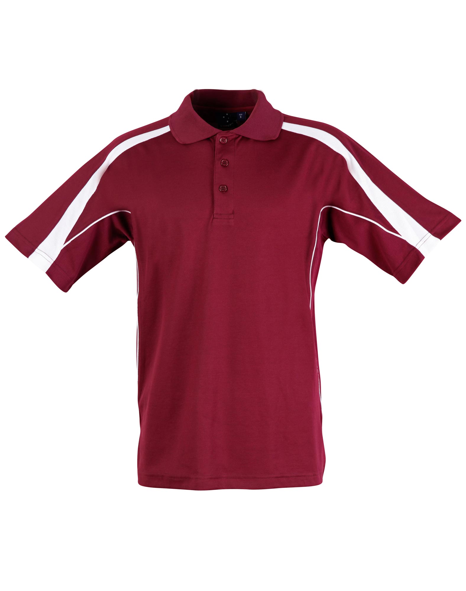 POLO MENS MAROON/WHITE 2XL -LEGEND TRUDRY