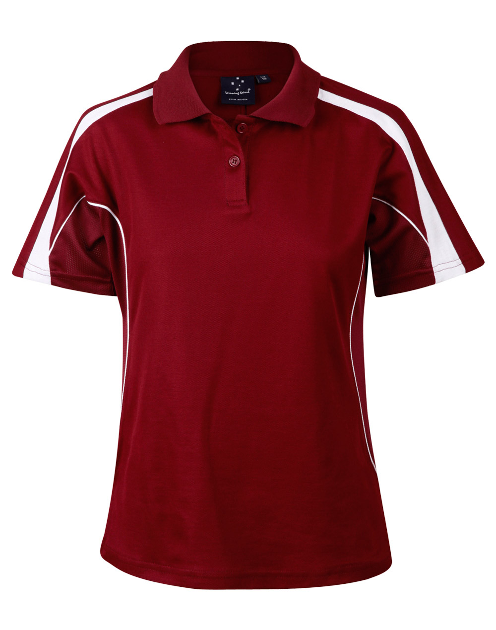 POLO LADIES MAROON/WHITE SIZE 10 -LEGEND TRUDRY