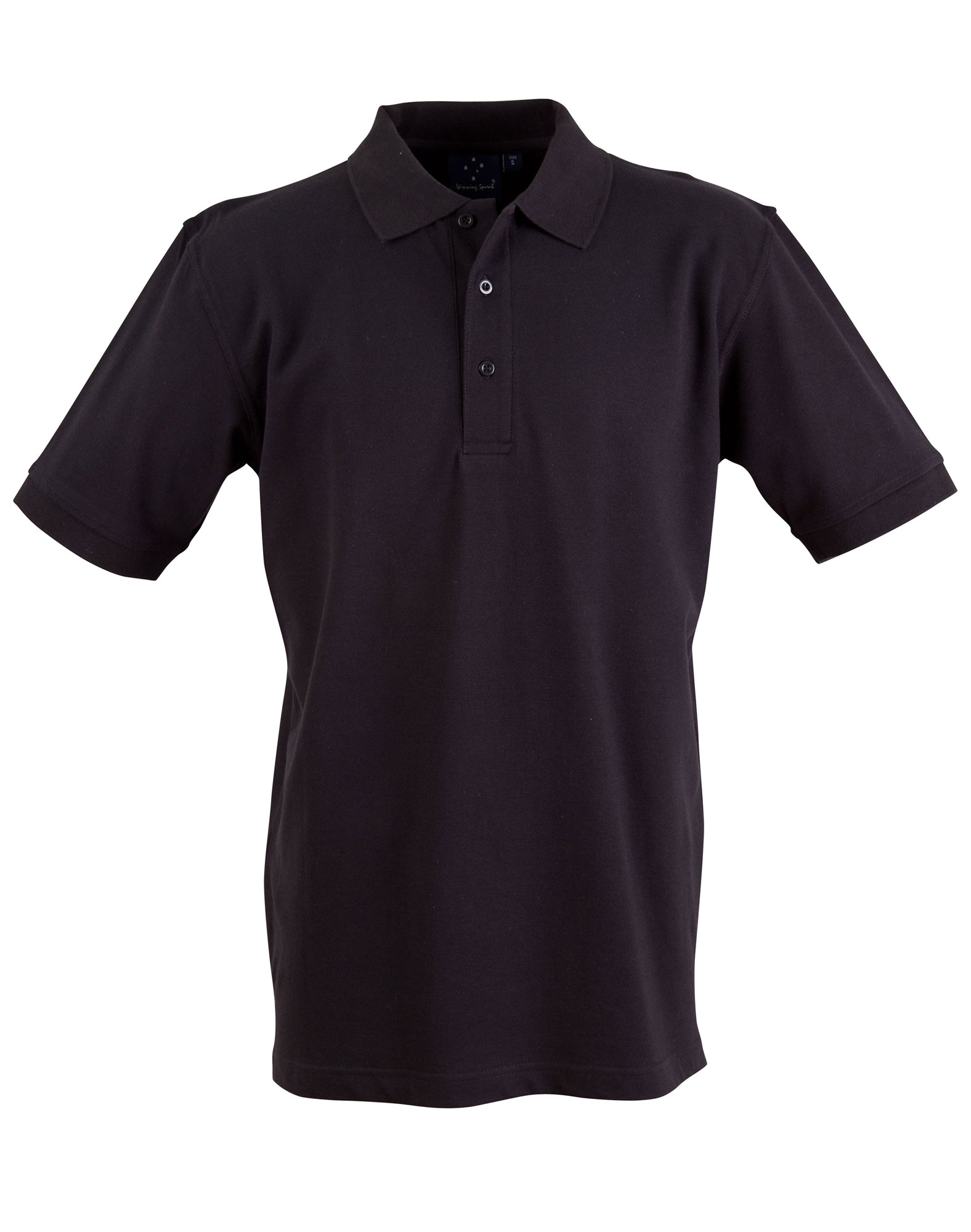 POLO MENS COTTON STRETCH PIQUE BLACK SIZE LARGE 