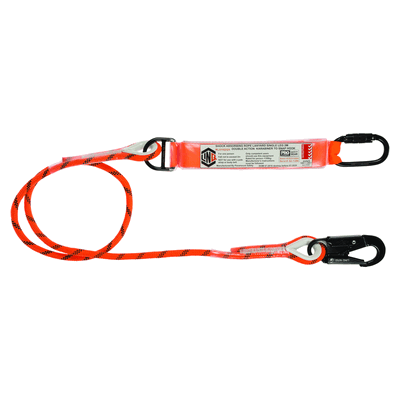 LANYARD 2M ROPE SINGLE (MTO) -1x D/A KARABINER 1x SNAPHOOK