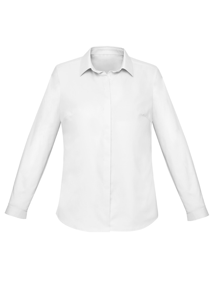 WOMENS CHARLIE SHIRT - WHITE 10  - LONG SLEEVE