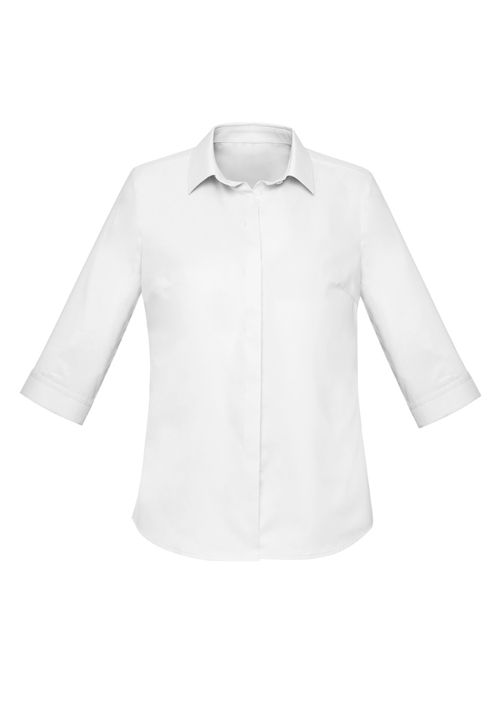 WOMENS CHARLIE SHIRT - WHITE 10  - 3/4 SLEEVE