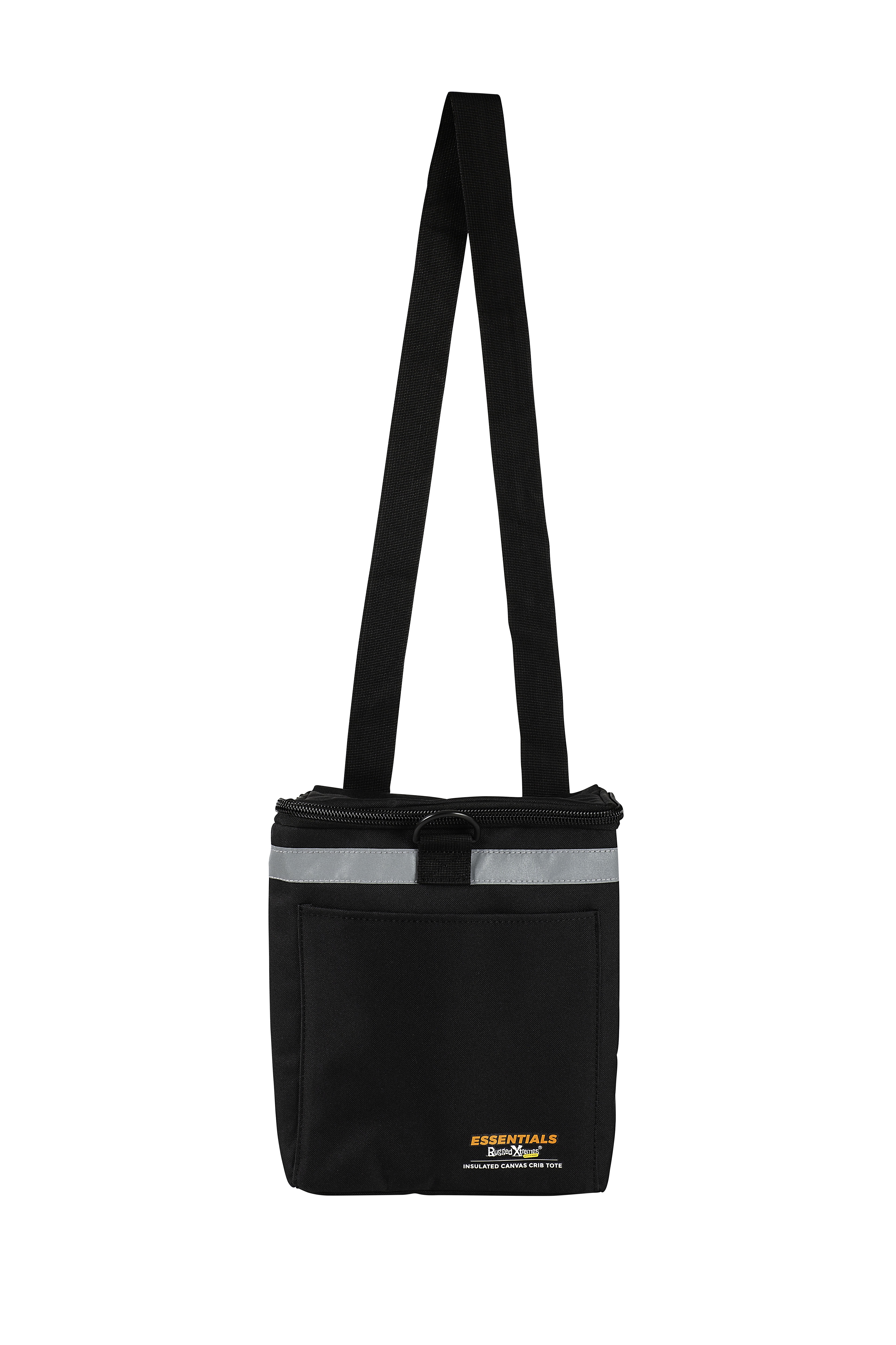 INSULATED CANVAS CRIB TOTE BAG -BLACK 230 X 140 X 280