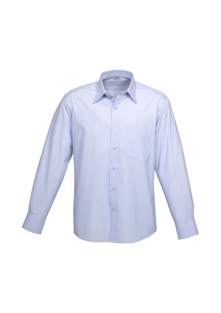 SHIRT L/S MENS AMBASSADOR BLUE 2XL 75% POLYESTER 25% COTTON