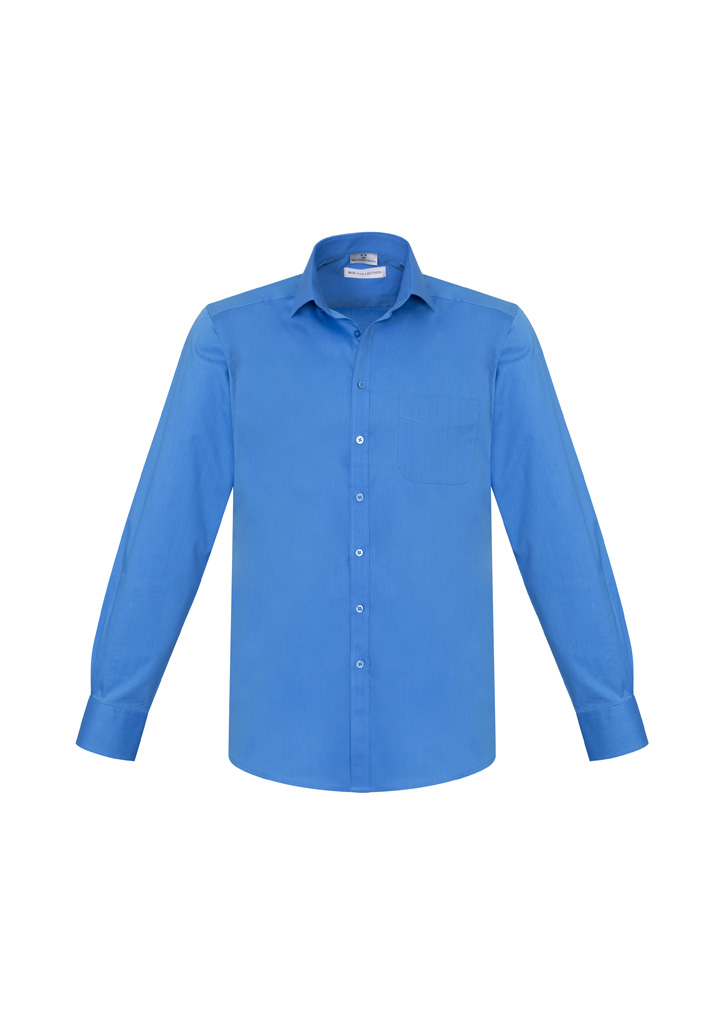 SHIRT MENS MONACO L/S CYAN 2XL -