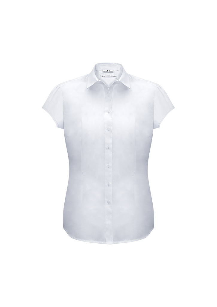 LADIES URO S/S SHIRT WHITE S10 -35% COTTON 65% POLYESTER