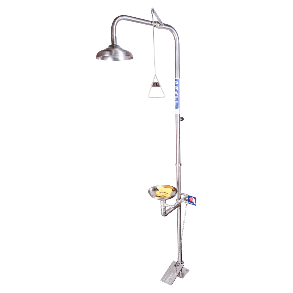 SHOWER EYE/FACE WASH 316 S/S -HAND & FOOT OPERATED AEROSTREAM