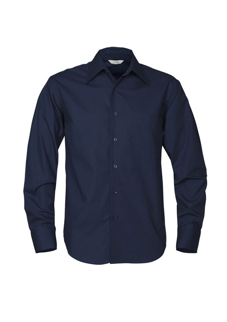 SHIRT MENS METRO L/S NAVY 2XL -