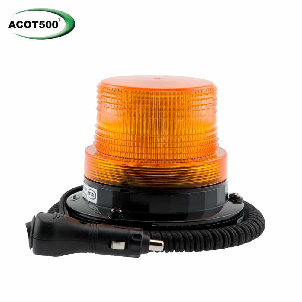 Small 4 LED Beacon Amber Magnetic Ba -12-24V