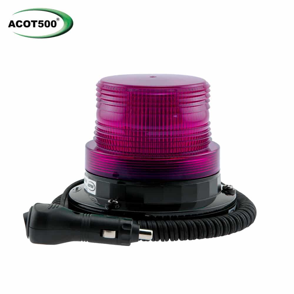 Sml 6 LED Beacon Magenta Mag/ Base -12-24V